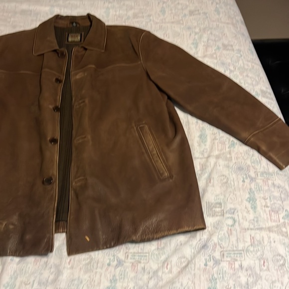 Lather jacket Brown color XL - Picture 3 of 7